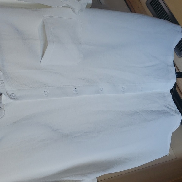 Coofandy White‎ Casual Button-Down Untuck It Bowling Sz. XL Shirt - Picture 2 of 11